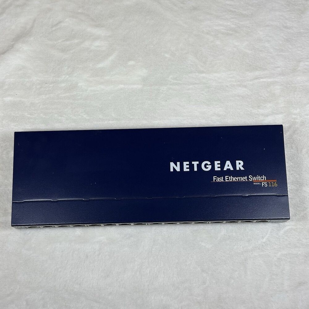 NETGEAR FS116 16-Port Fast Ethernet Switch 10/100 Mbps w/ Power Adapter Tested - Picture 4 of 11